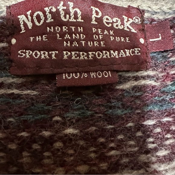North Peak wool cardigan sweater with a button-down front size L (i9 - Picture 11 of 11